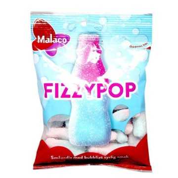 Malaco Fizzypop / Golosinas Sabor Chicle 80g