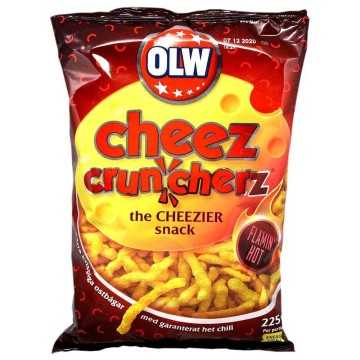 Olw Cheez Cruncherz Flamin’ Hot / Aperitivo de Queso Picantes 225g