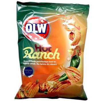 Olw Hot Ranch Chips / Patatas Fritas Picantes 175g