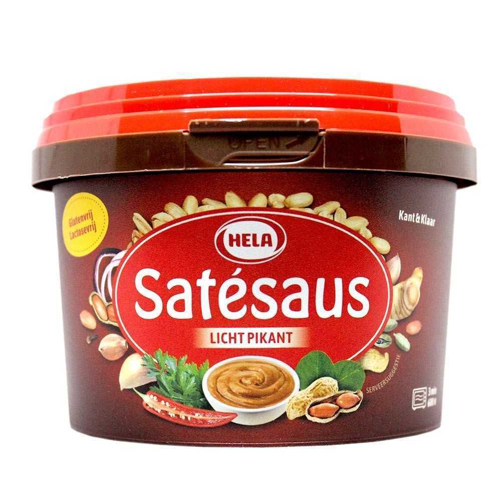 Hela Satésaus Licht Pikant 500g/ Mild Saté Saus