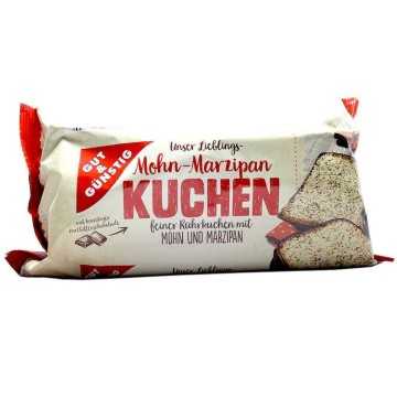 Gut&Günstig Mohn-Marzipan Kuchen / Bizcocho Semillas de Amapola y Mazapán 400g