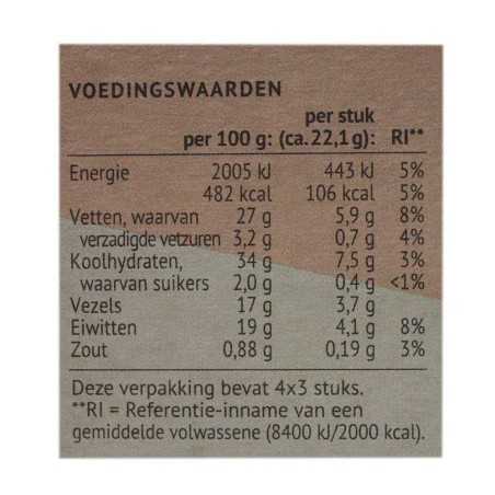 Bolletje Vezelrijke Zadencrackers met Pompoenpitten 265g/ Crackers with Seeds