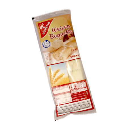 Gut&Günstig Weizen Baguette / Baguette de Trigo para Hornear 2x150g