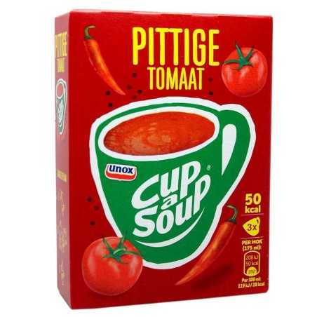 Unox Cup a Soup Pittige Tomaat x3/ Sopa de Sobre de Tomate Picante