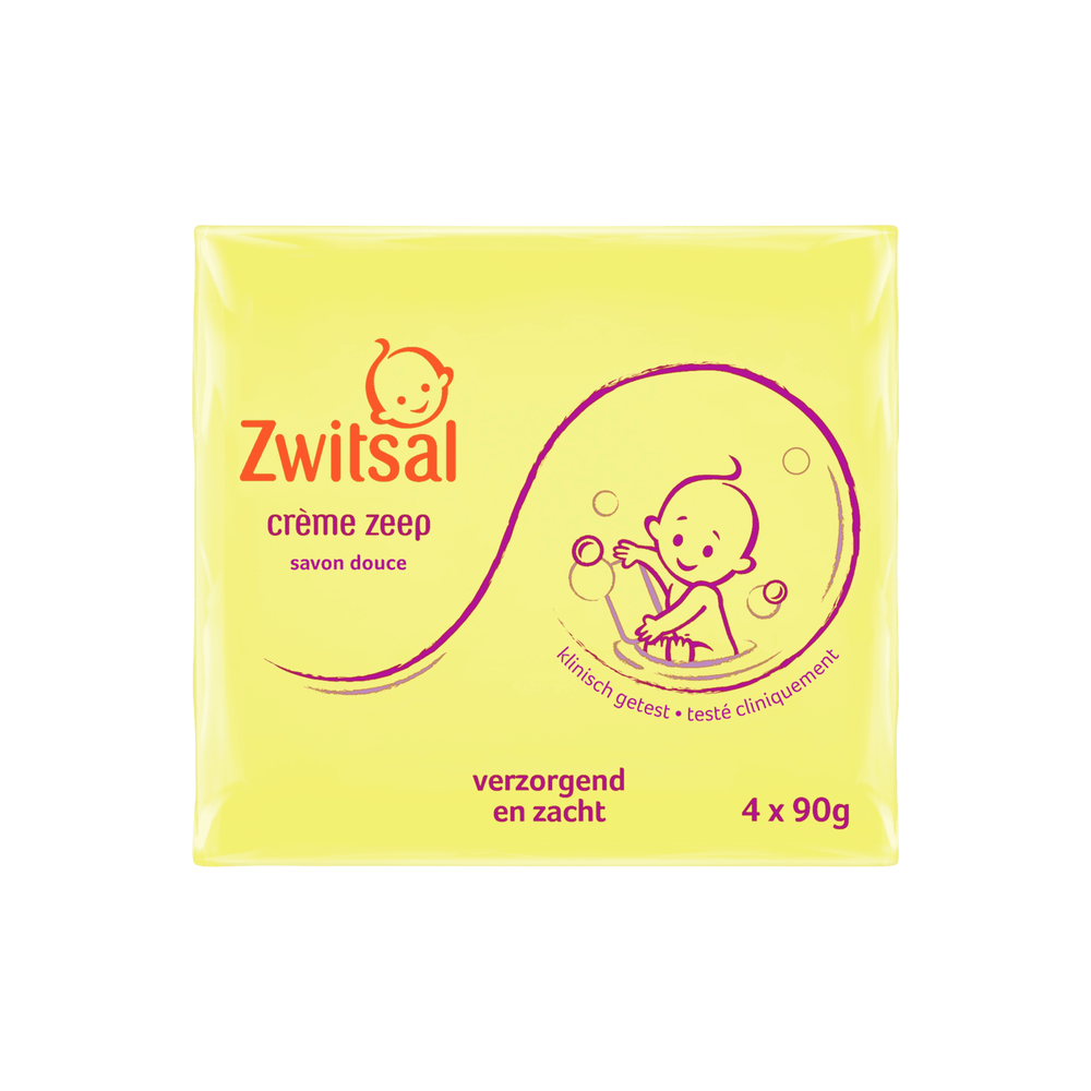 Zwitsal Crème Zeep / Jabón en Pastilla 4x90g