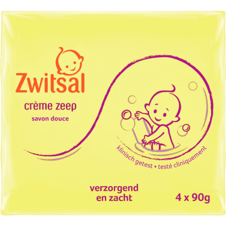 Zwitsal Crème Zeep / Jabón en Pastilla 4x90g