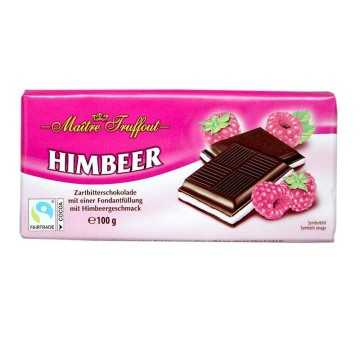 Maître Truffout Himbeer Zartbitterschokolade / Chocolate Negro Relleno Frambuesa 100g