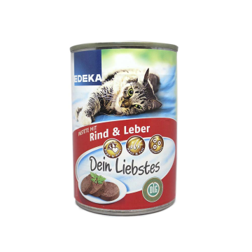 Edeka Pastete Mit Rind & Leber / Comida para Gato con Hígado y Vacuno 400g