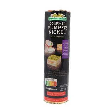 Mestemacher Gourmet Pumpernickel/Pan de Centeno para Aperitivos 250g