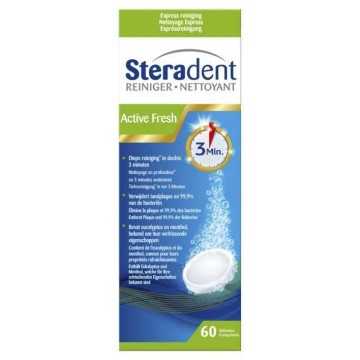 Steradent Active Fresh / Denture Cleaner x60