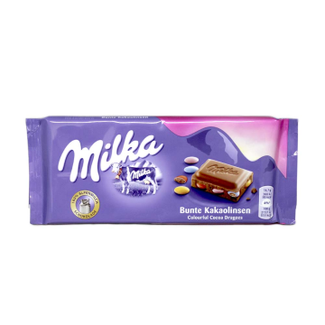 Milka Bunte Kakaolinsen / Chocolate with M&Ms 100g