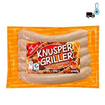 Gut&Günstig Knusper Griller Geflügelbratwürst / Salchichas para Grill de Pollo400g