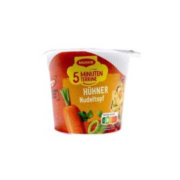 Maggi 5 Minuten Terrine Hühner Nudeltopf / Sopa Instantánea de Pollo 41g