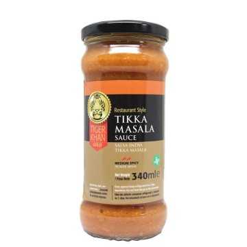 Tiger Khan Tikka Masala Sauce Medium Spicy / Salsa Tikka Masala Picante Medio 340ml