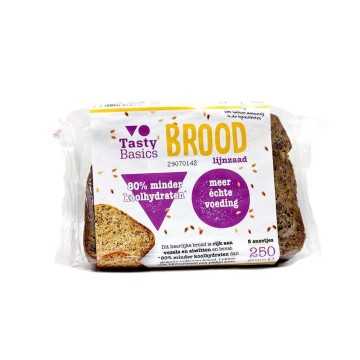 Tasty Basics Brood Lijnzaad / Pan Bajo en Carbohidratos con Semillas de Lino 250g