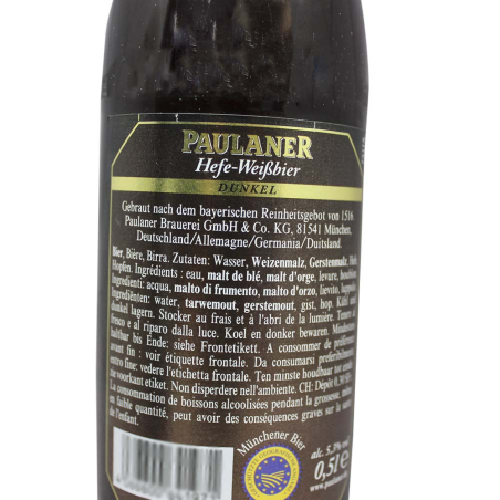 Paulaner Hefe-Weißbier Dunkel / Cerveza Negra de Trigo 0,5L