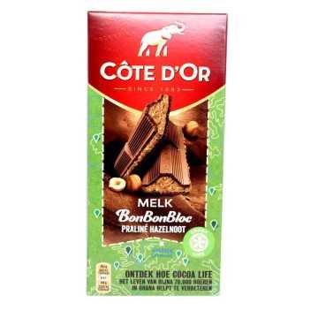 Côte D’Or Melk BonBonBloc Praliné Hazelnoot / Chocolate con Leche Relleno Praliné Avellanas 200g