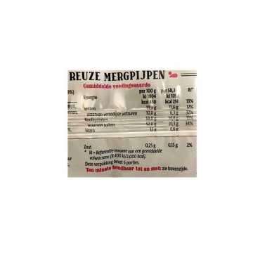 Jumbo Reuze Mergpijpen Met Frambozenvulling / Dulces Rellenos de Frambuesa 350g