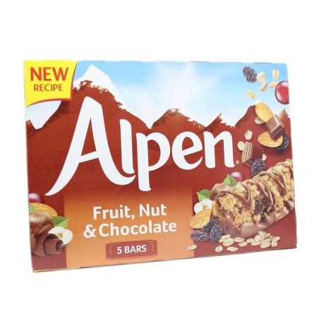 Alpen Fruit, Nut & Chocolate Cereal Bars x5