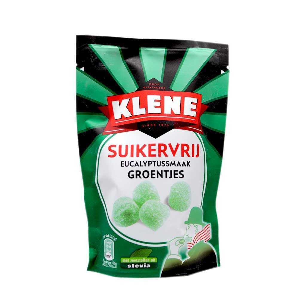 Klene Suikervrij Eucalyptussmaak Groentjes / Sugar Free Eucalyptus Gummies 90g