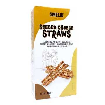 Smelik Seeded Cheese Straws / Milhojas de Queso y Semillas 100g