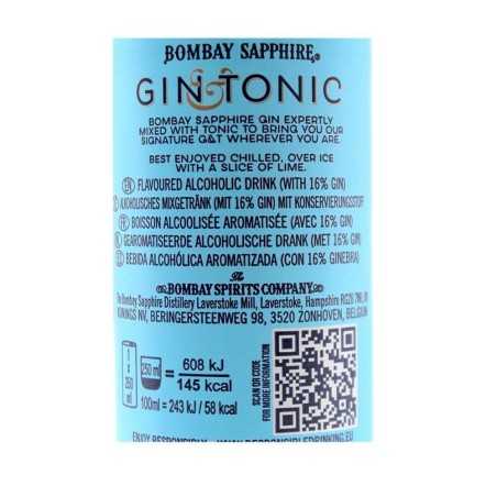 Bombay Sapphire Gin&Tonic 6,5% alc / Gin Tonic 250ml