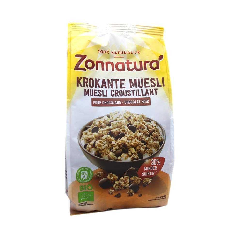 Zonnatura Krokante Muesli Bio Pure Chocolade / Muesli Bio Crujiente con Chocolate 375g