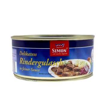 Simon Delikatess Rindergulasch in Feiner Sauce / Goulasch de Ternera en Salsa 300g