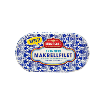 King Oscar Skinnfri Makrell i Tomat Uten / Caballa Sin Piel en Tomate 170g