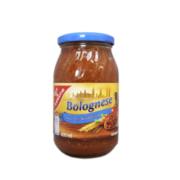 Gut&Günstig Bolognese mit 21% Rindfleisch / Salsa Boloñesa con 21% de Ternera 400ml