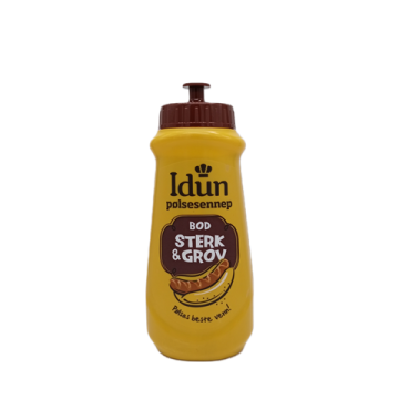 Idun Pølsesennep Bod Sterk&Grov  / Mustard 490g