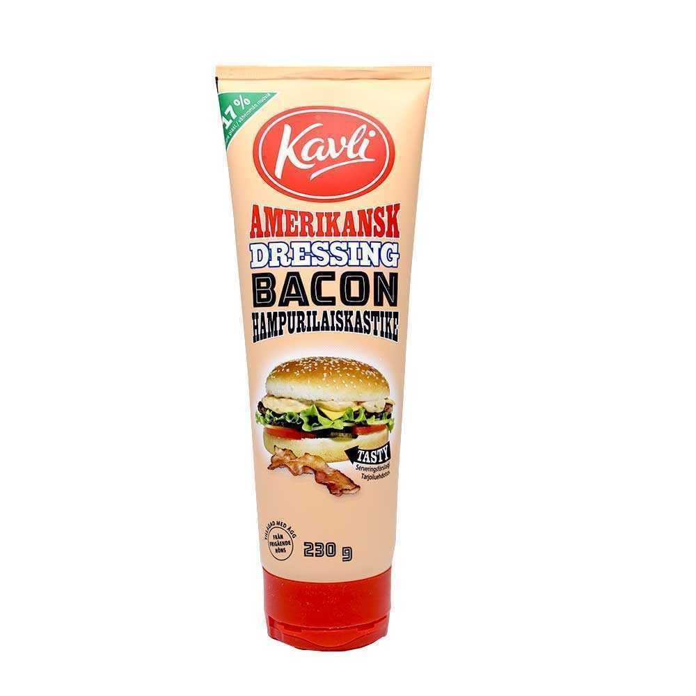 Kavli Amerikansk Dressing Bacon Hampurilaiskastike / Bacon Flavour Burger Sauce 230g