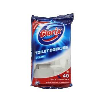 Glorix Toilet Doekjes Ocean / Toallitas de Limpieza para Inodoro x40