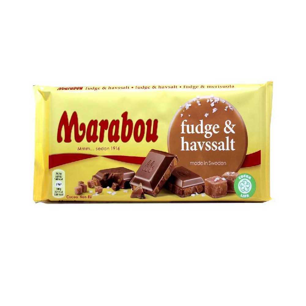 Marabou Fudge&Havssalt 185g / Chocolate Fudge & Sea Salt