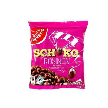 Gut&Günstig Schoko Rosinen in Vollmilchschokolade / Pasas Cubiertas de Chocolate con Leche 200g