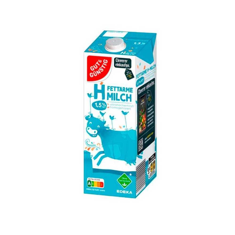 Gut&Günstig Fettarme H-Milch / Leche Desnatada 1L