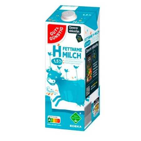 Gut&Günstig Fettarme H-Milch / Leche Desnatada 1L