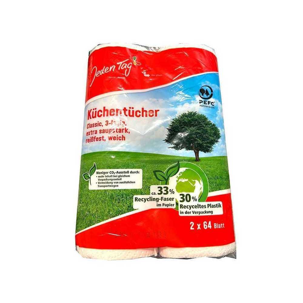 Jeden Tag Küchentücher 3-lagig / Papel de Cocina 3 capas, 2x64