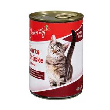 Jeden Tag Katzen Rind & Leber / Comida para Gatos sabor Carne de Res e Hígado 415g