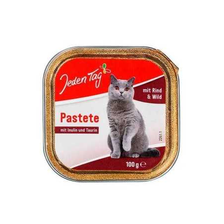 Jeden Tag Feine Pastete mit Stückchen Wild&Rind / Comida para Gato de Vacuno y Venado 100g