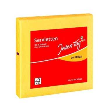 Jeden Tag Servietten Gelbe / Yellow Napkins x30