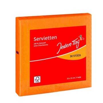 Jeden Tag Servietten Orange / Orange Napkins x30