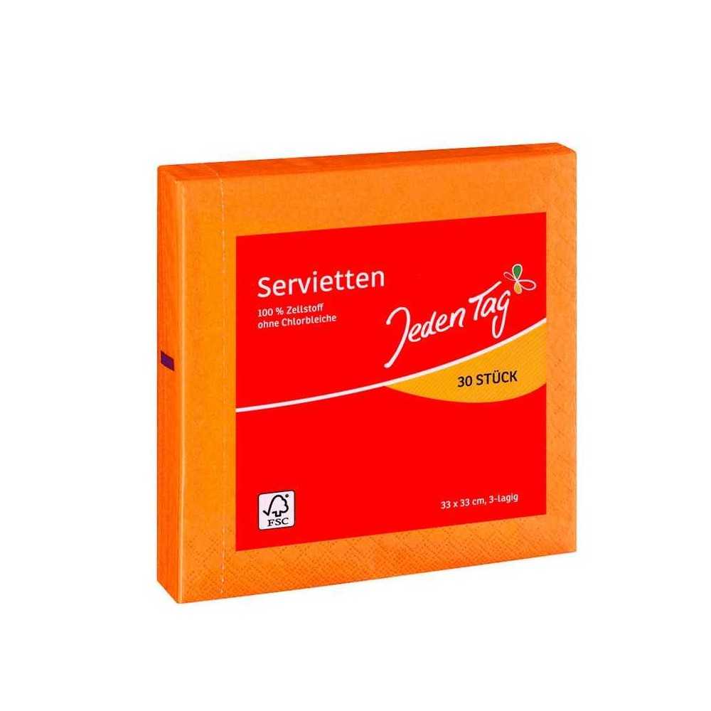 Jeden Tag Servietten Orange / Servilletas Naranjas x30