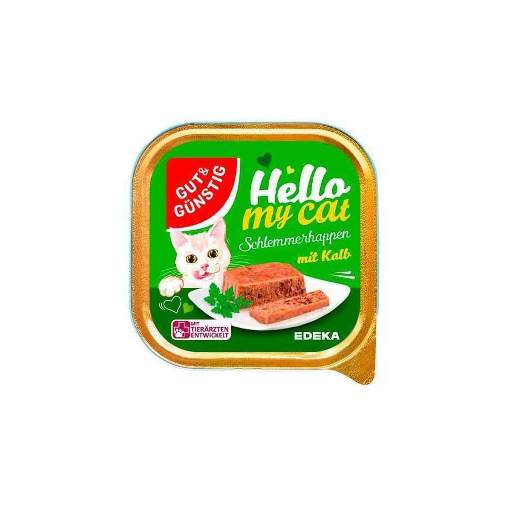 Gut&Günstig Schlemmer Happen mit Kalb / Comida para Gato con Ternera 100g