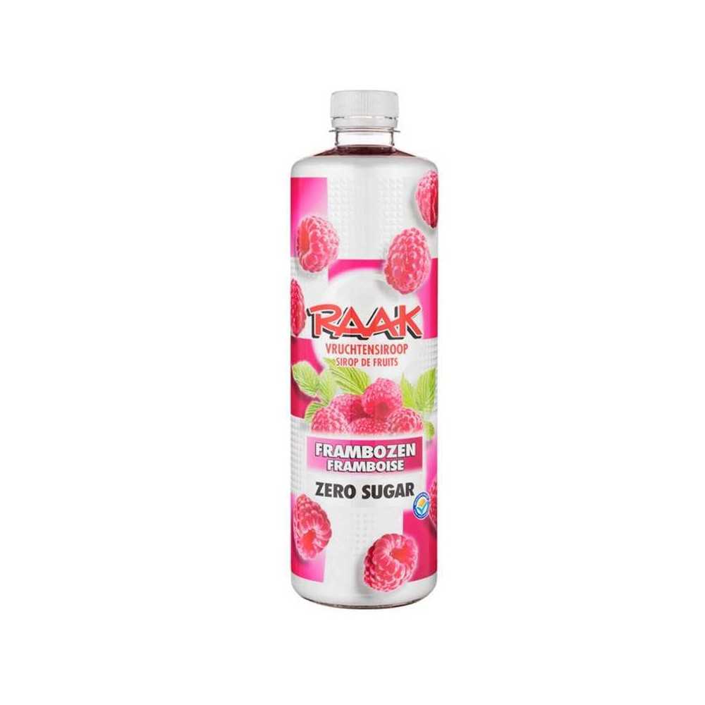 Raak Frambozen Vruchtensiroop Zero Sugar / Raspberry Squash Free Sugar 75cl