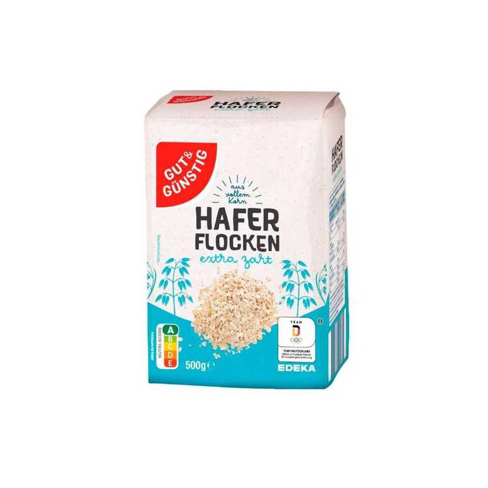 Gut&Günstig Hafer Flocken Extra Zart / Copos de Avena Extra Tiernos 500g