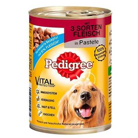 Pedigree Vital 3 Sorten Fleisch / Paté para Perros con 3 tipos de Carne 400g