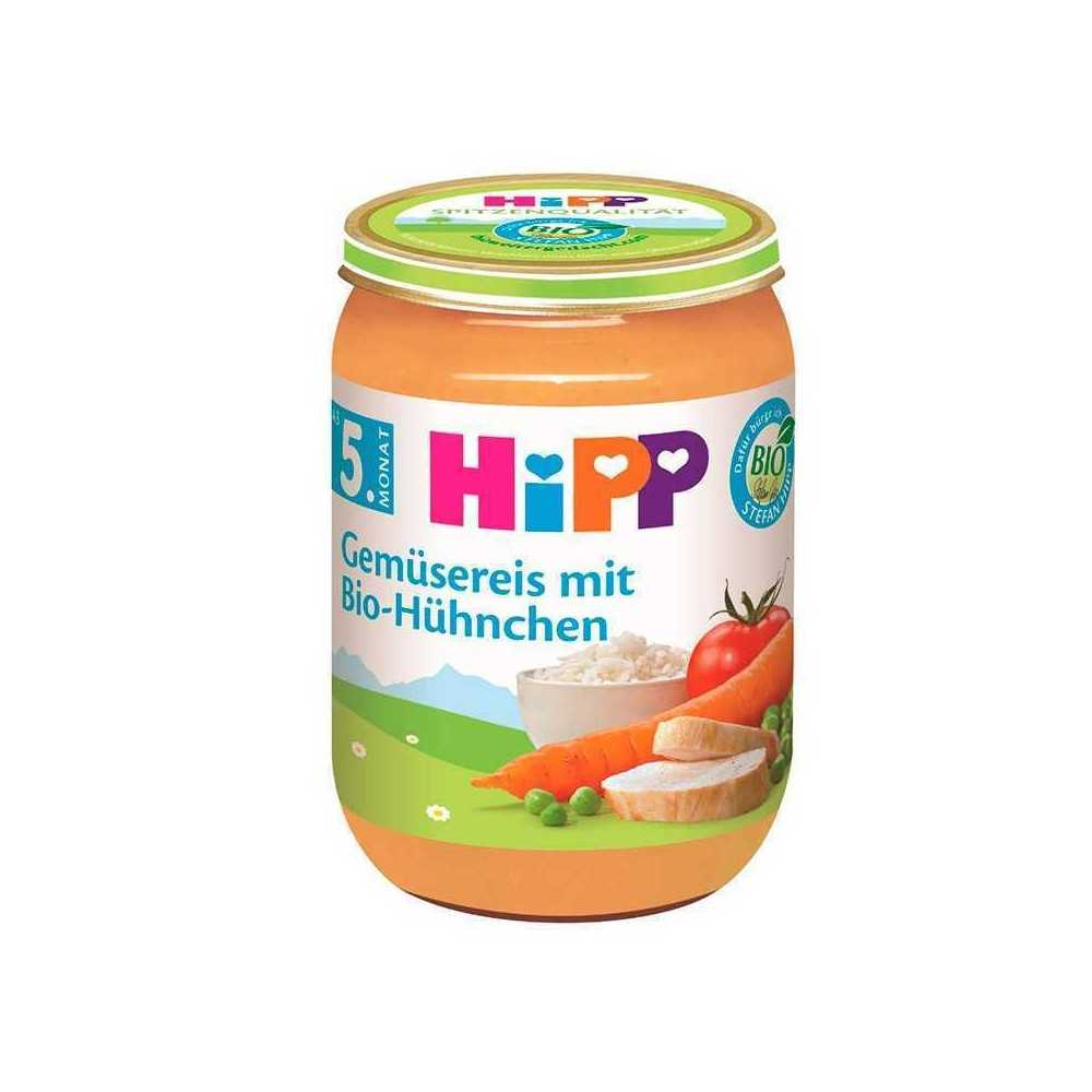 HiPP Gemüsereis mit Bio-Hühnchen / Pot with Rice, Chicken and Organic Vegetables 190g