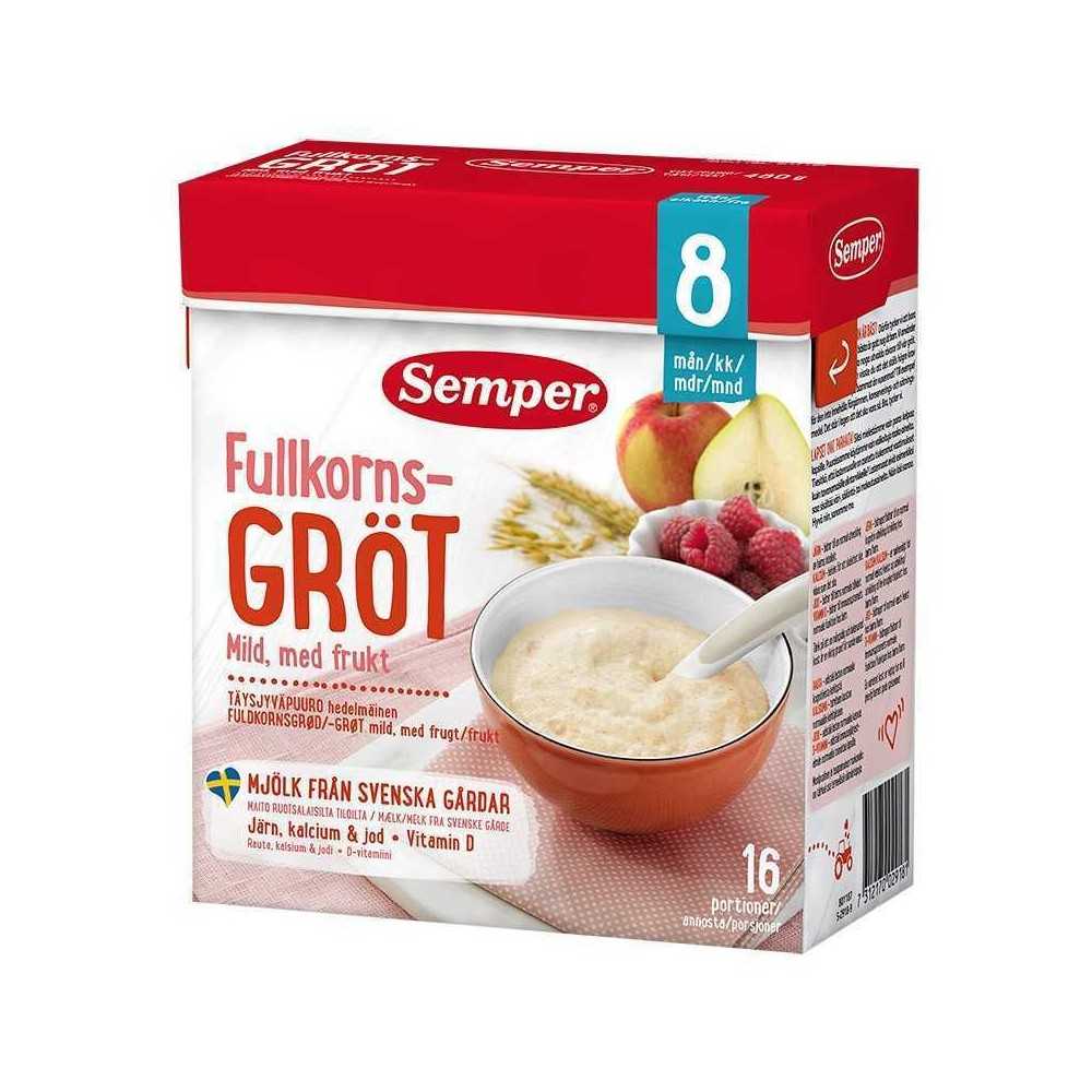 Semper Fullkornsgröt Mild med Frukt Från / Papilla Integral con Frutas x16