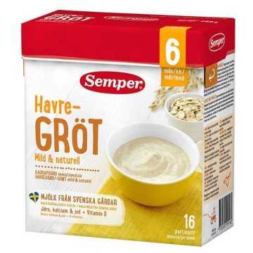 Semper Havregröt mild & naturell / Soft and Natural Oat Porridge x16